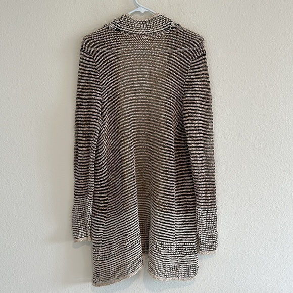 Soft Surroundings Linen Blend Long Line Textured Cardigan - Picture 6 of 9